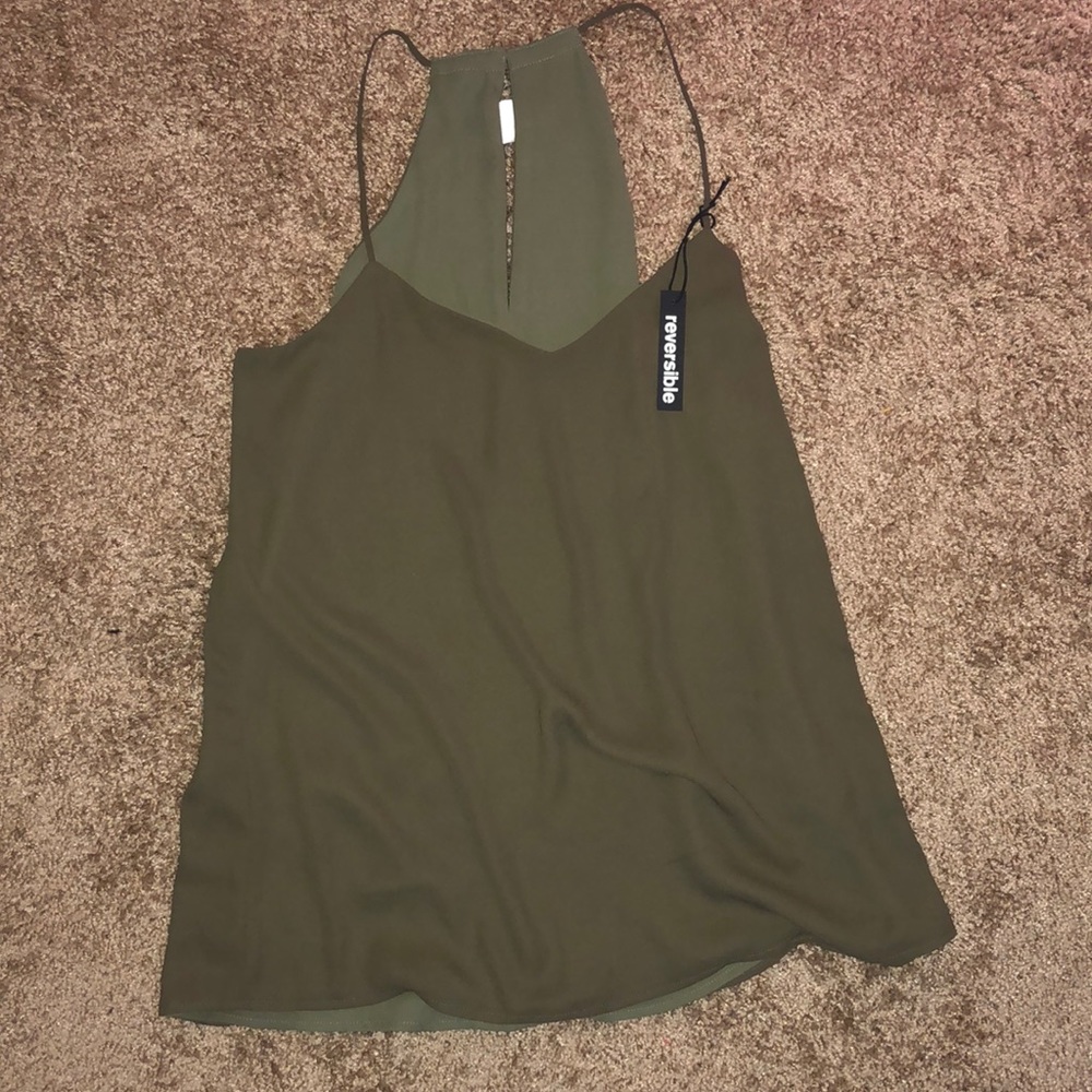 Green tank top